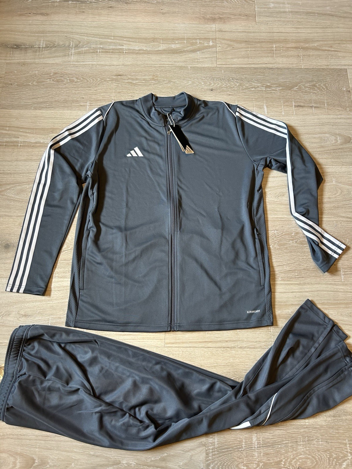 adidas Tiro23 Competition Fire Set Top Bottom Mens Bird Gray Track Suit