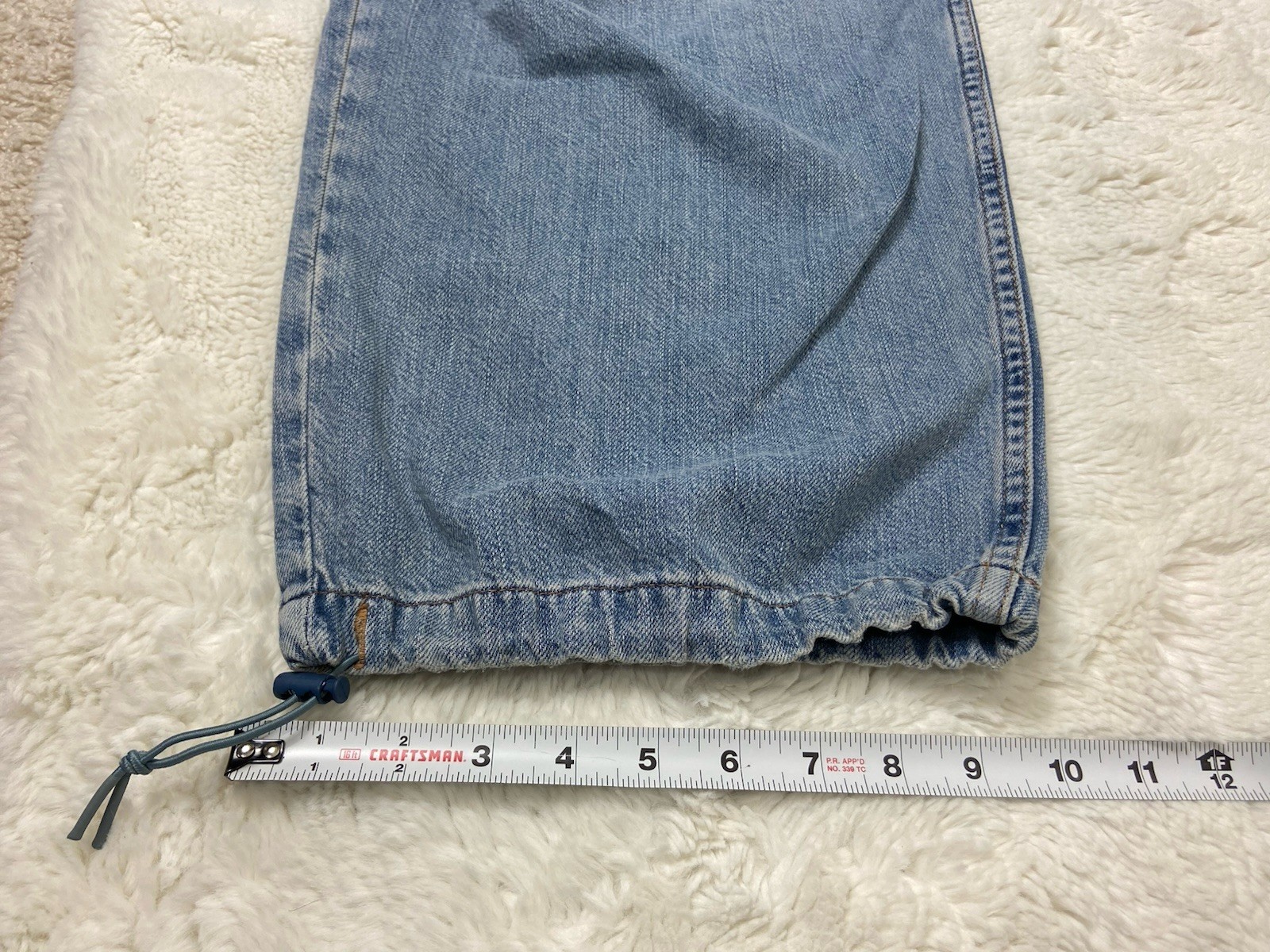 GOOD AMERICAN LITE LINEN DENIM PARACHUTE PANTS INDIGO794 Size 14/32 NEW