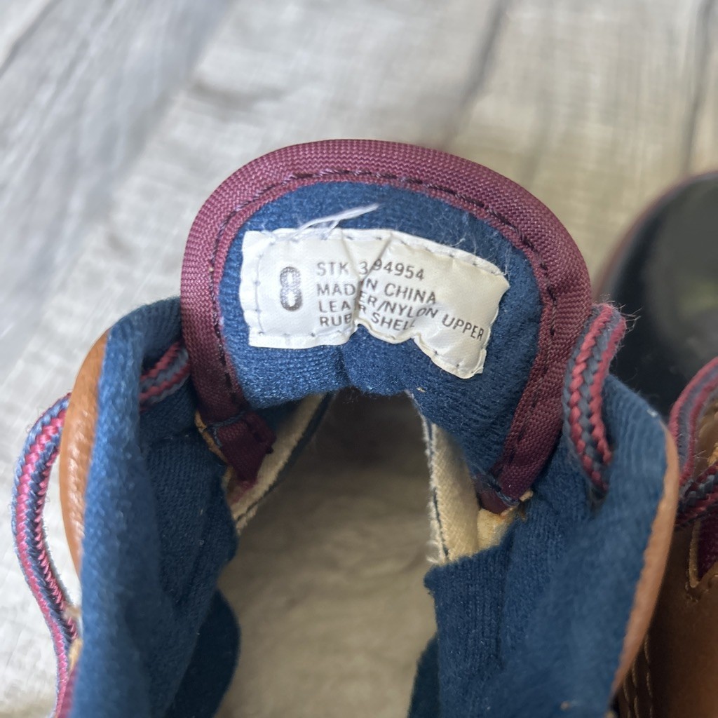 Trails End Duck Boots Ankle Low Women’s Size 8 Blue Burgundy Brown Snow Boots
