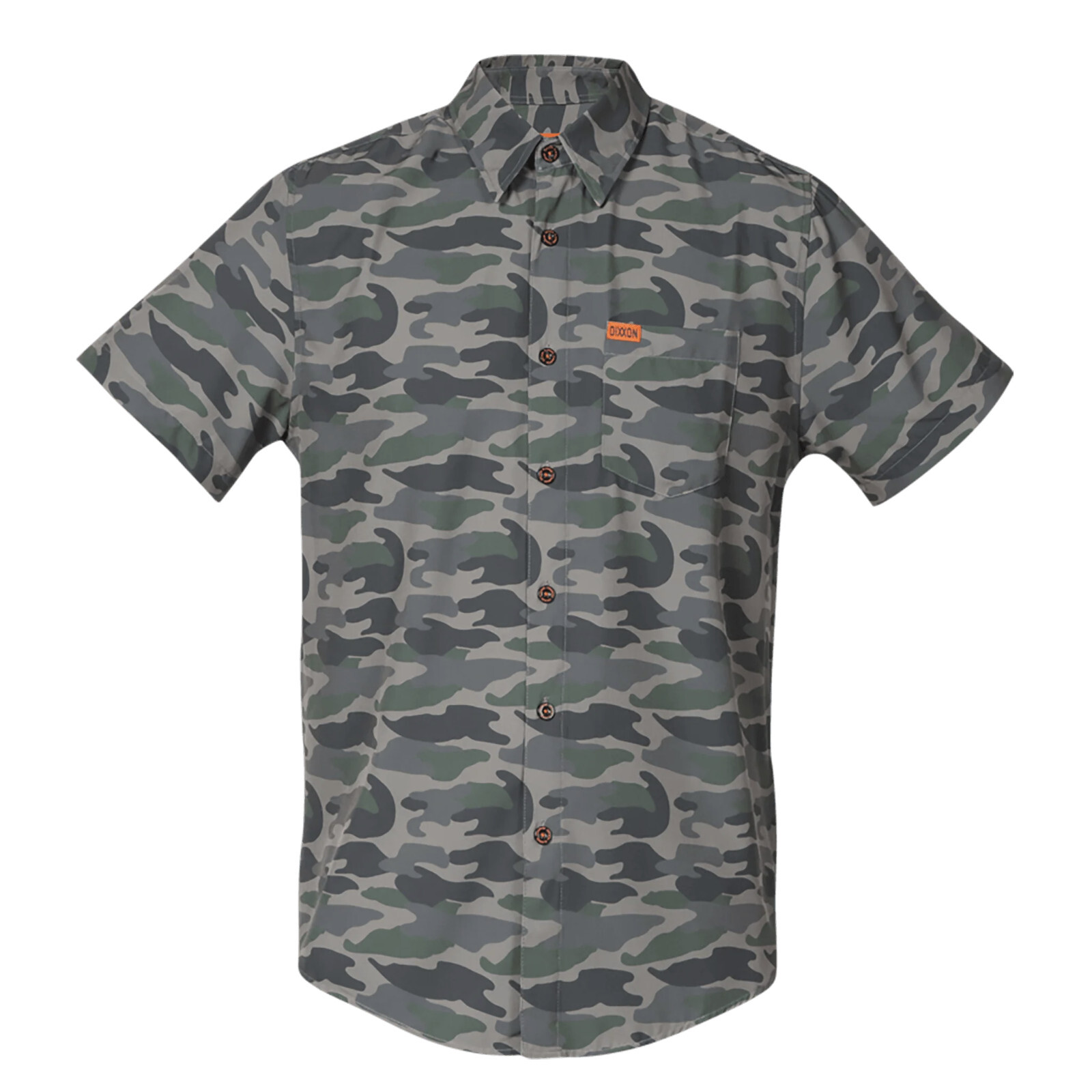 NWT Dixxon Flannel Company Freebird Green Camo Short Sleeve Shirt Small