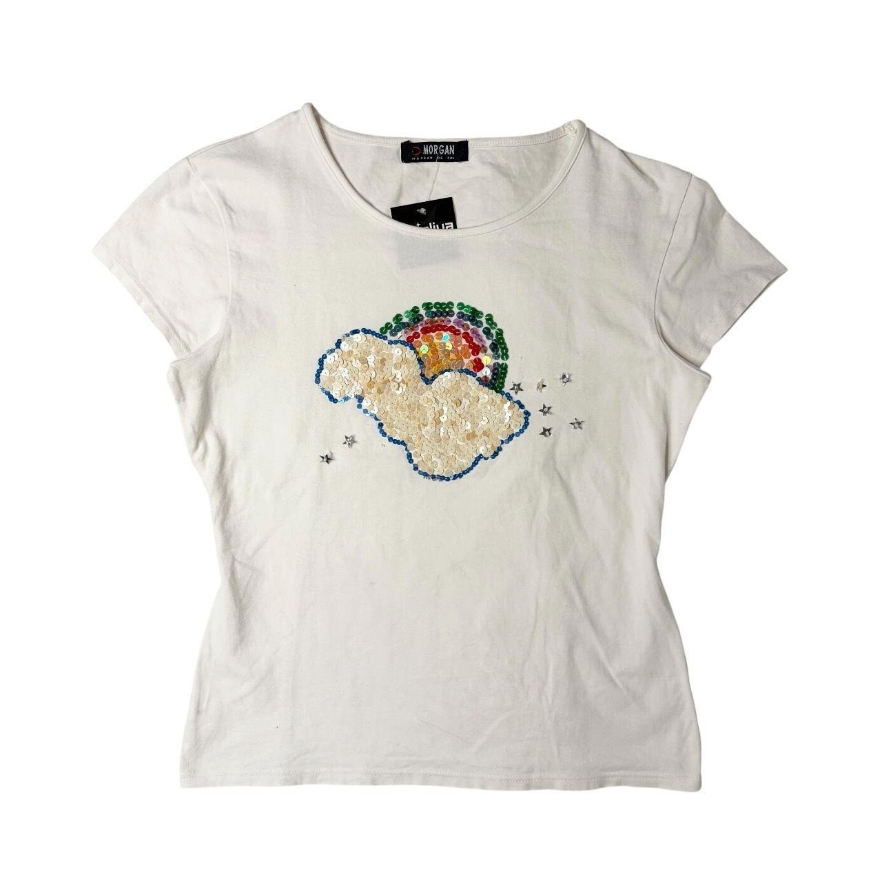 Morgan de Toi sequin rainbow baby tee