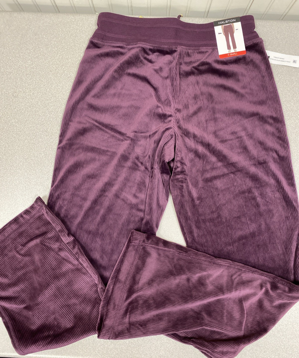 HALSTON Women’s Velour Ribbed Pant Assorted Colors & Sizes NWT