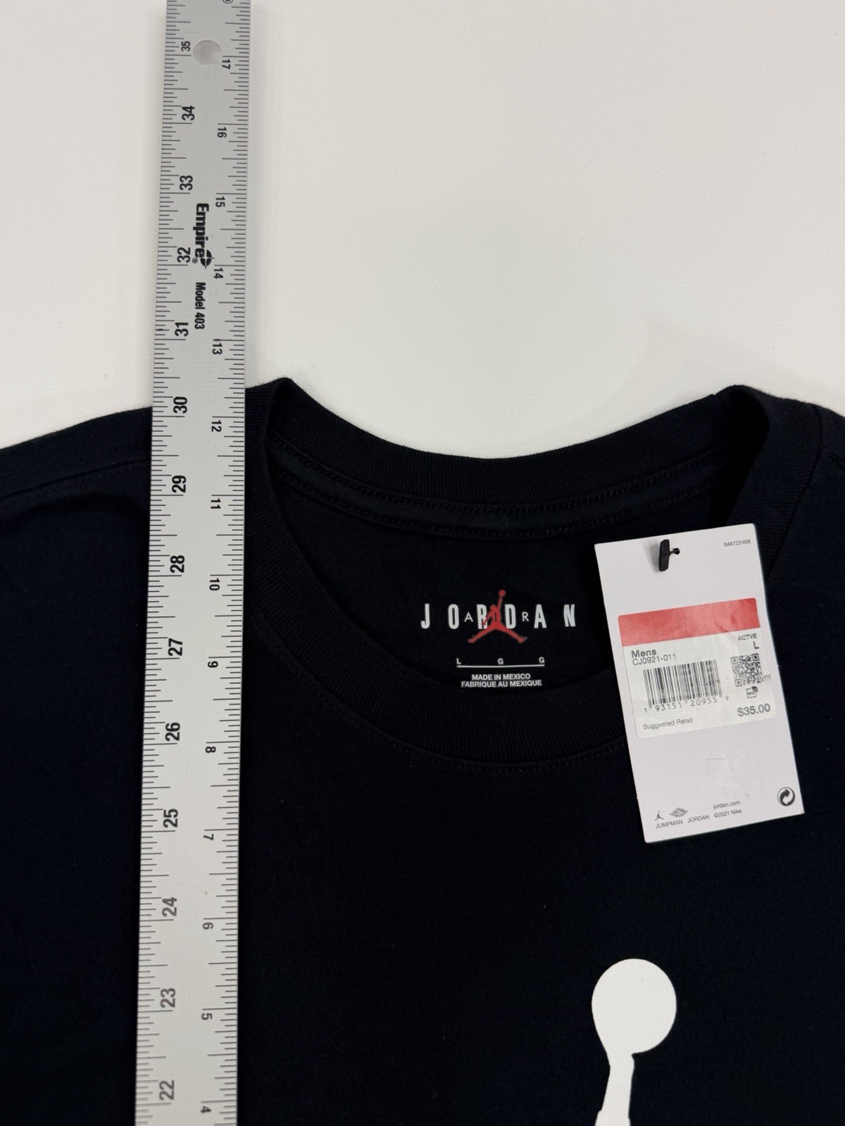 $35 BRAND NEW NIKE MEN’S AIR JORDAN TEE T SHIRT LARGE L BLACK CJ0921-011