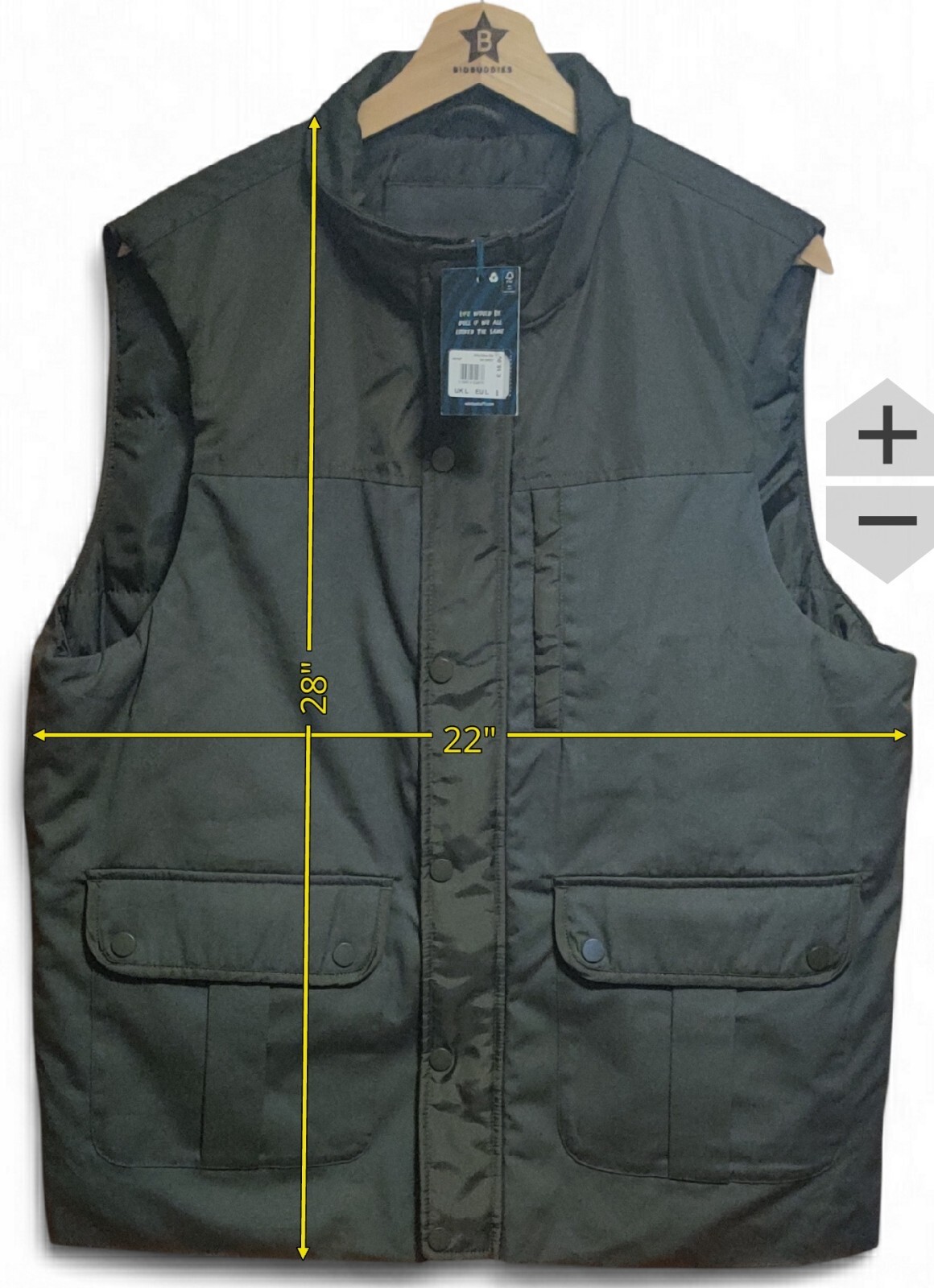 White Stuff Corby Canvas Gillet Body Warmer Size L Grey New With Tags RRP £95