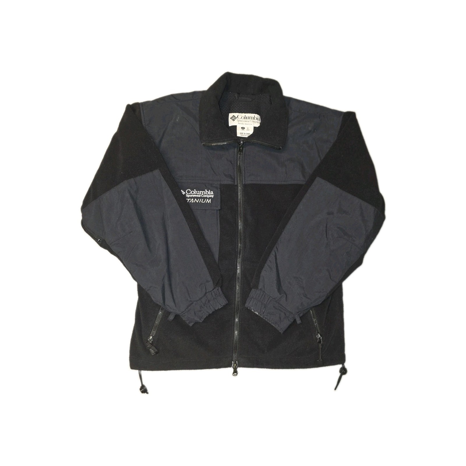 Columbia Titanium Fleece Nylon Full Zip Size S Black Jacket