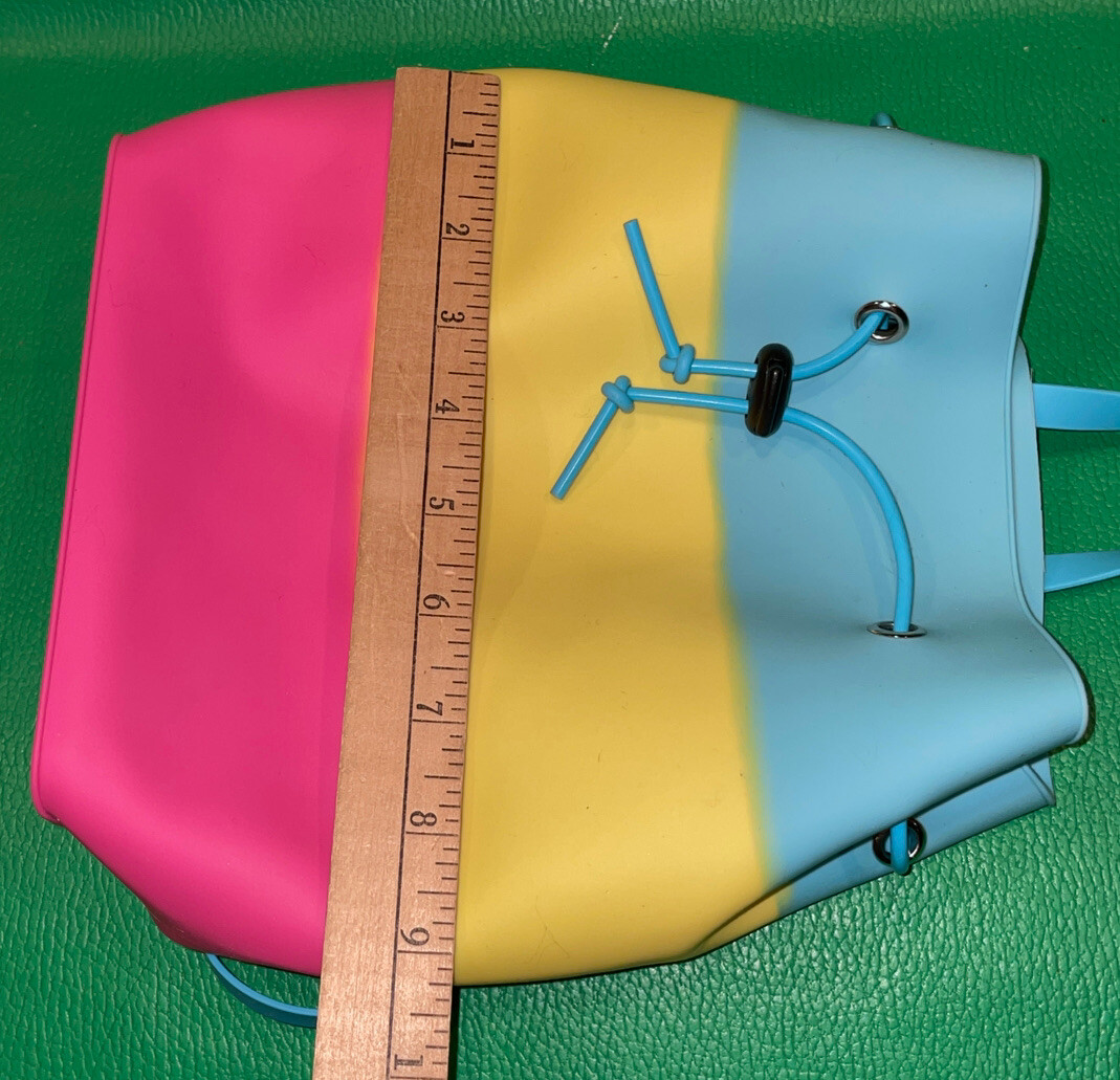 Silicone Rubber Jelly Gummy Backpack purse Rainbow
