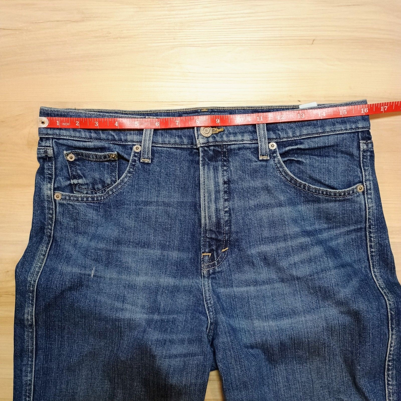 Lucky Brand Authentic Straight Crop Jeans Size 8/29 Candiani Denim Medium Wash