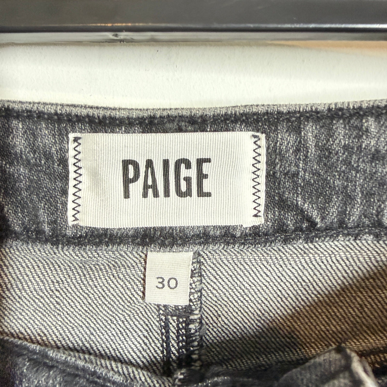 PAIGE Margot High-Rise Distressed Denim Shorts black size 30 NWT raw hem cutoffs