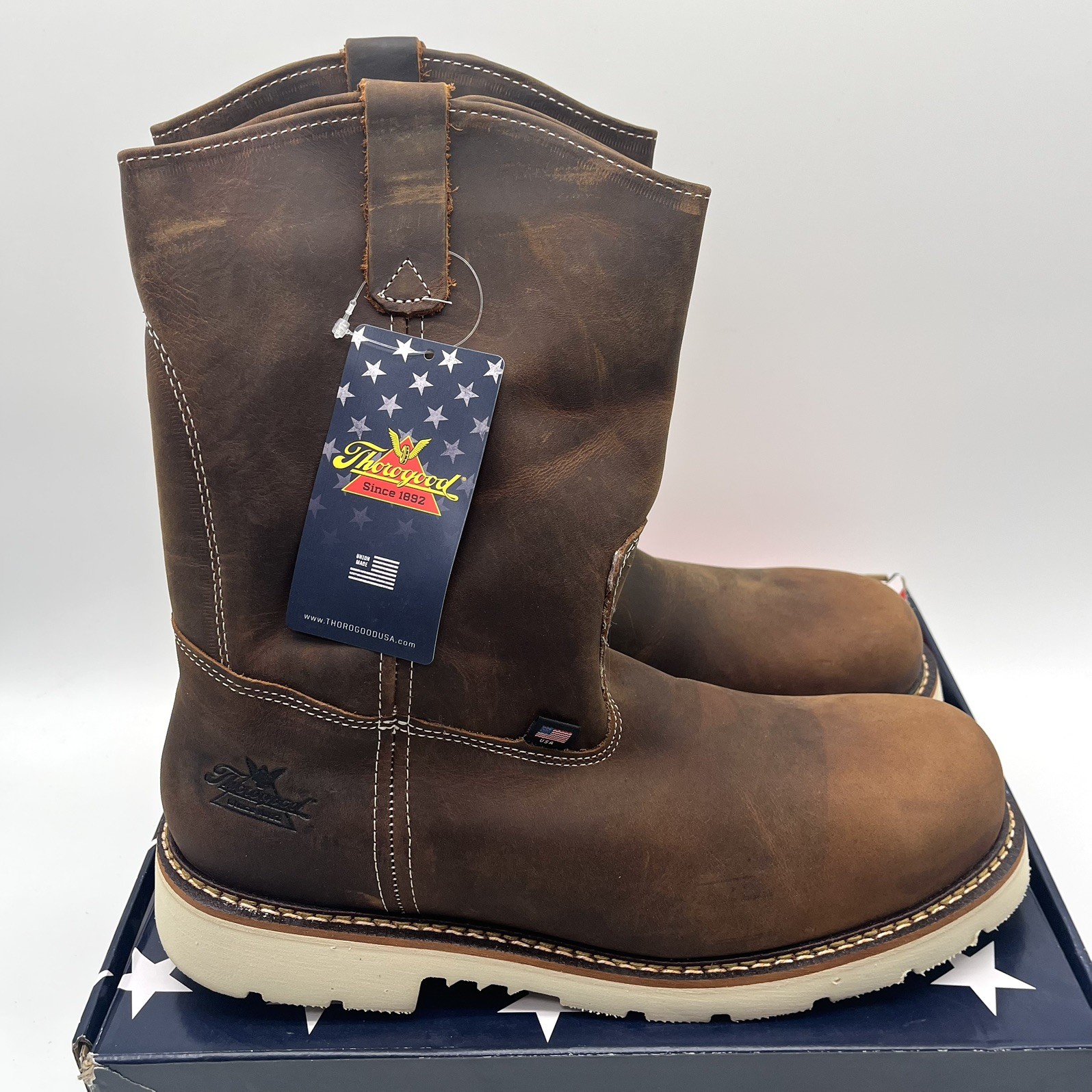 Thorogood Boots Steel Toe Men’s 13 D Wellington 11” 804-4372 EH USA Made NEW