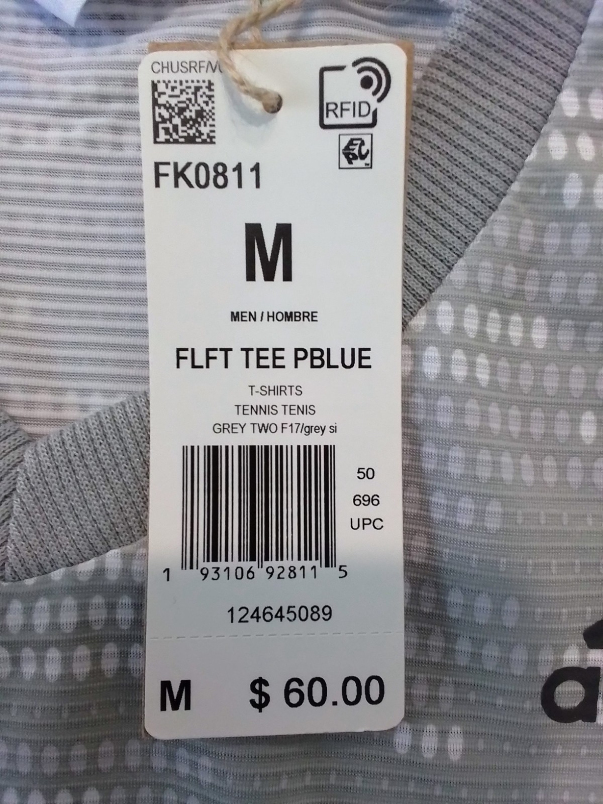 Polo Shirt adidas PrimeBlue Parley Men’s Tennis Tee FreeLift Gray FK0811