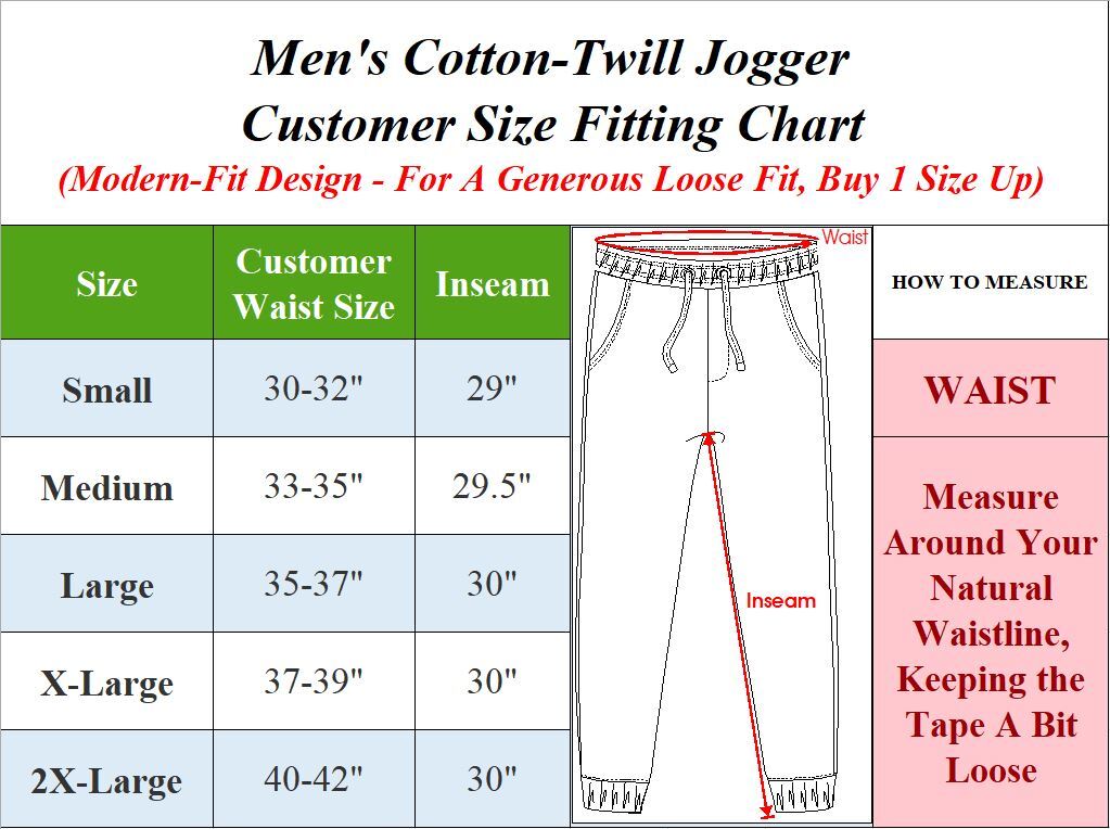 Mens Twill Stretch Jogger and Cargo Pocket Pants Chinos Work Lounge Active NEW