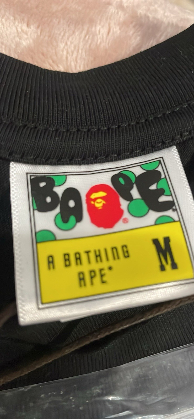 A Bathing Ape BAPE Men’s Black Ape Head Logo Graphic Tee Crew Neck Sz M