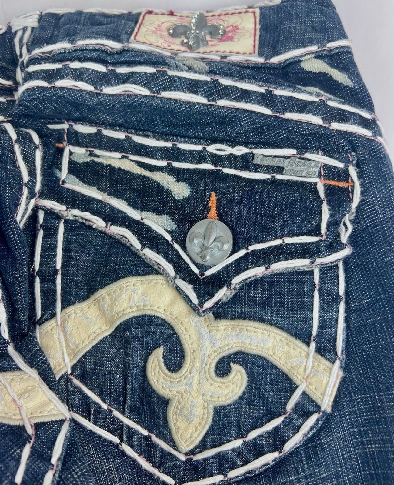 Laguna Beach Women’s Jeans Size 30 Blue Denim 33X32 Mid Rise Super Thick Stitch