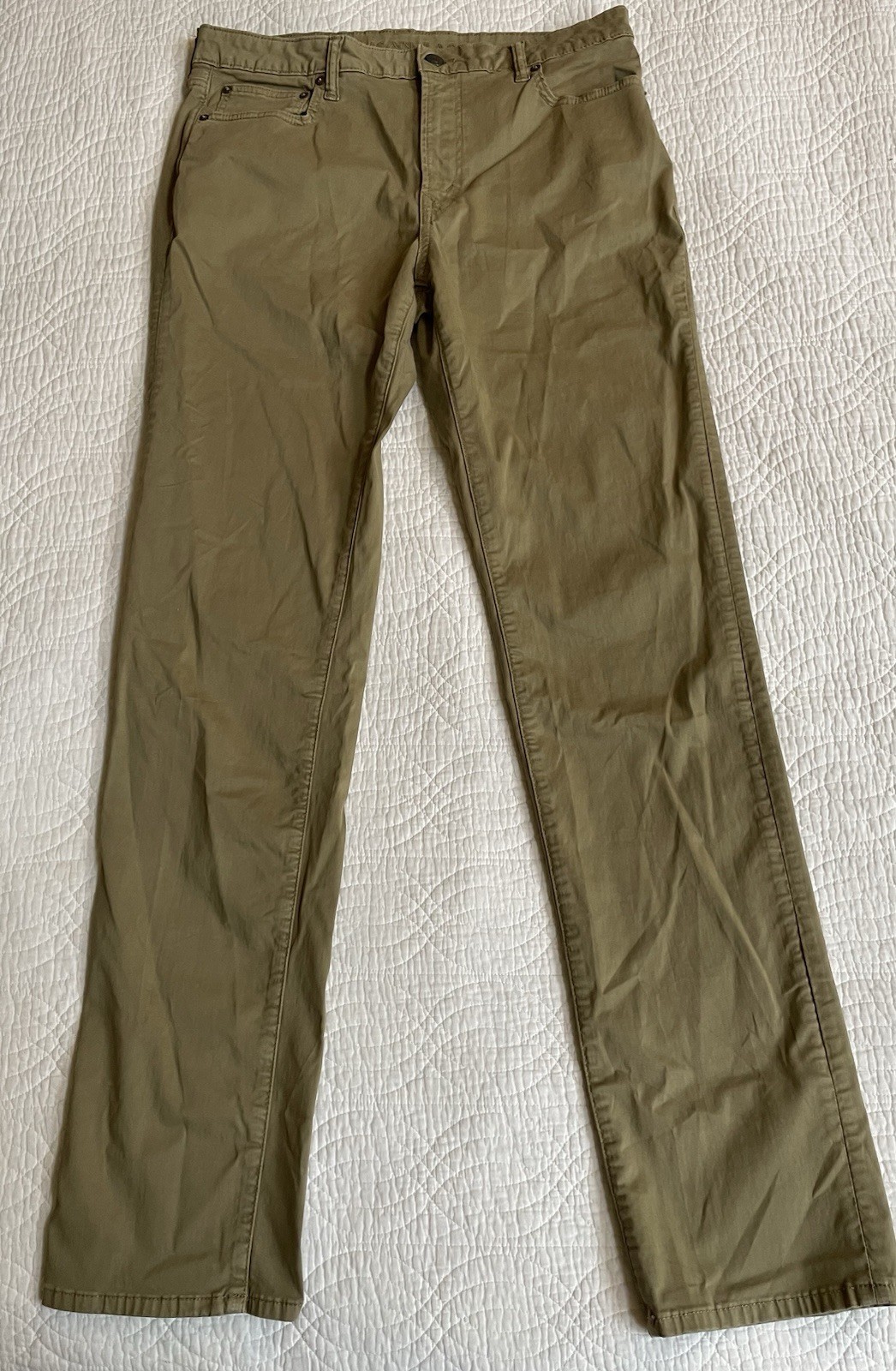 American Eagle Flex Pants Mens 34×36 Brown Tan Chino Jeans Preppy Classic