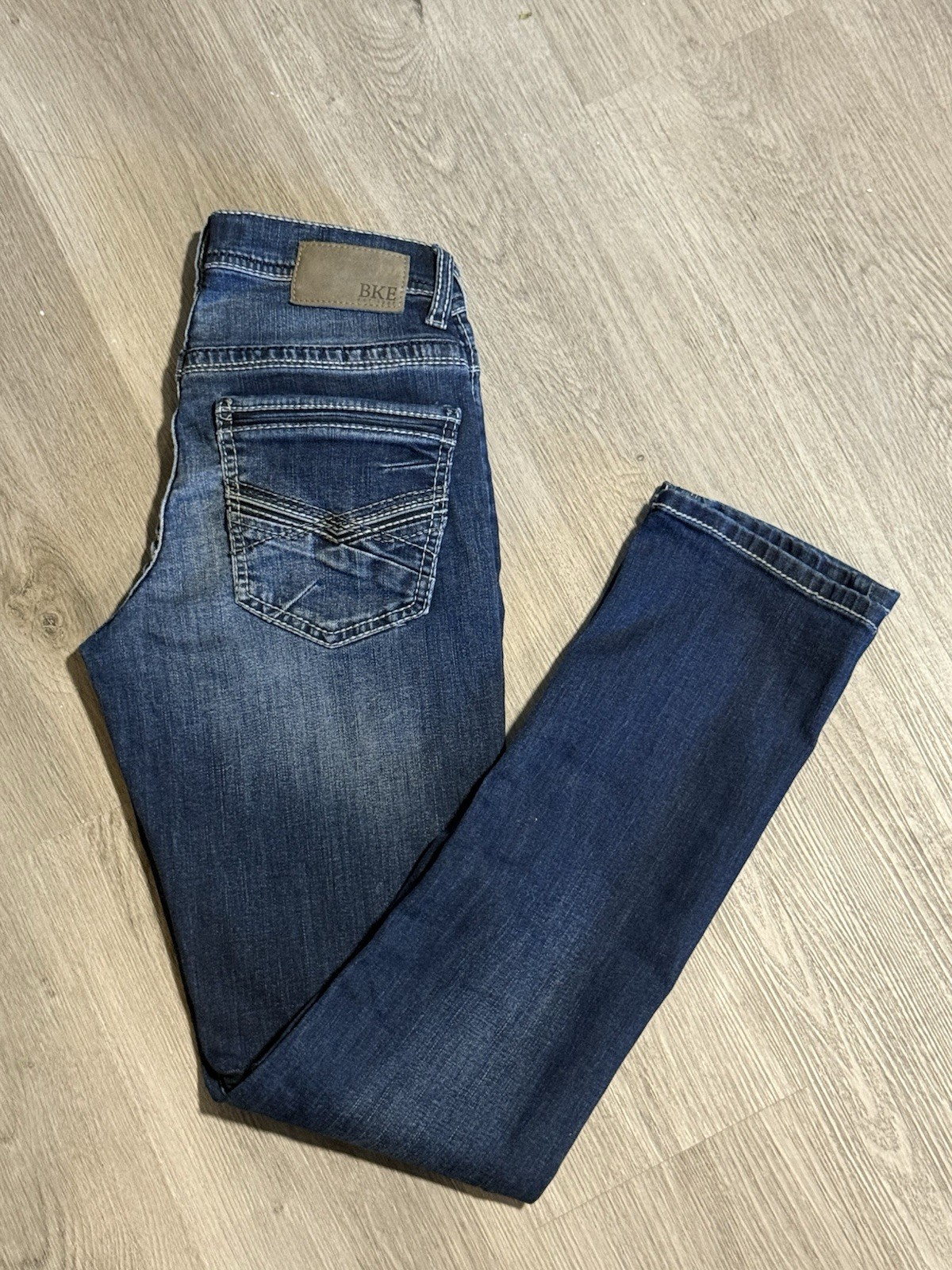BKE Alec Jeans Mens 28×32 Blue Slim Straight Dark Wash Denim
