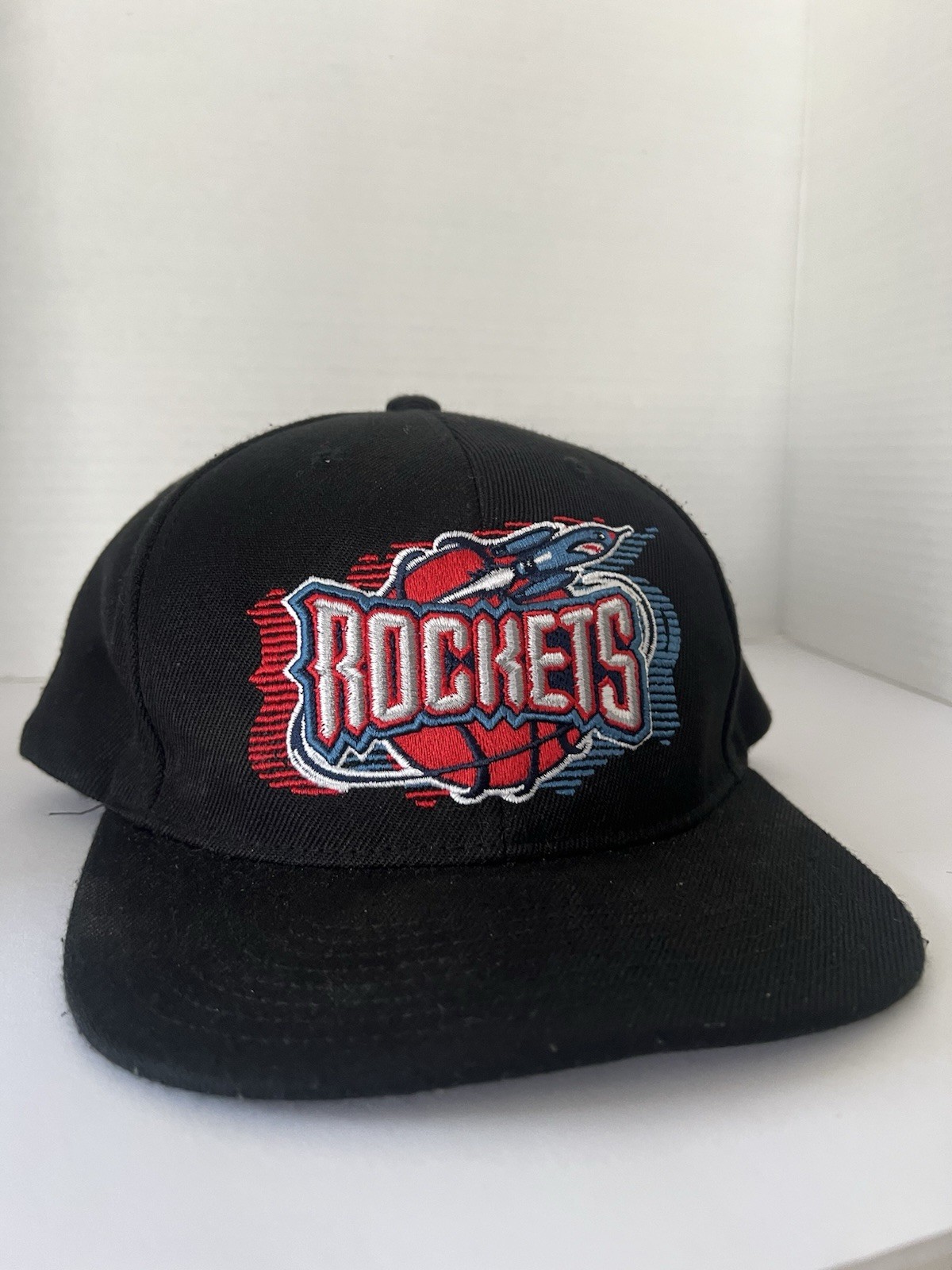 Black Mitchell & Ness Houston Rockets Snap Back Cap Hard Wood Collection