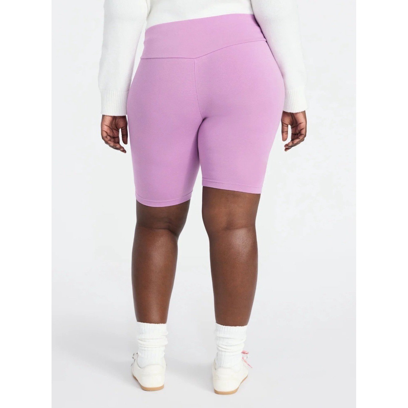 Terra & Sky Women’s Plus Size Bike Shorts, Size 1XL COTTON