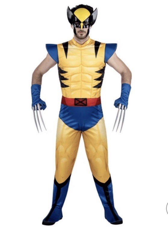 X-men 97. Adult X-Men Wolverine Costume, XL, Yellow/Blue/Black