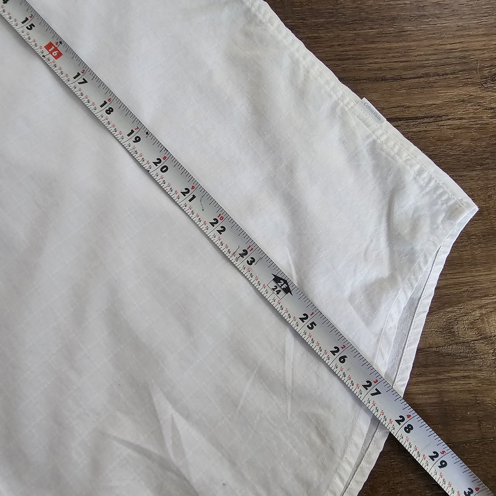 Calvin Klein Short Sleeve White Cotton Shirt Men’s XL may fit Slim