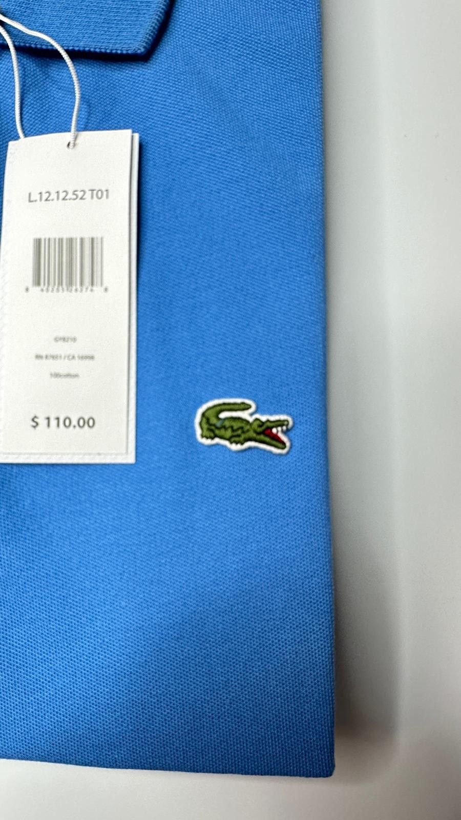 Lacoste polo for men Cotton Short Sleeve Classic Fit Color Blue Free Shipping