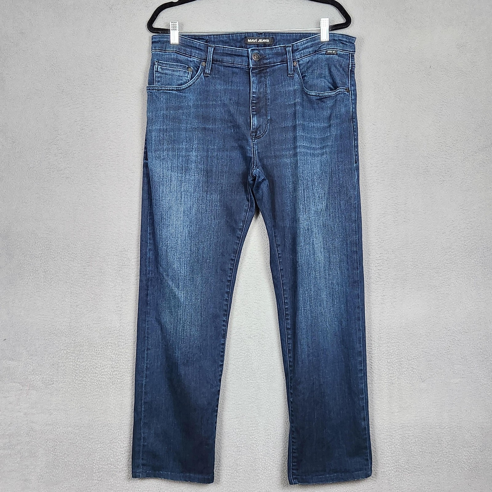 Mavi Zach Jeans Mens 36×32 Blue Straight Leg Regular Stretch Denim Fits 36X30