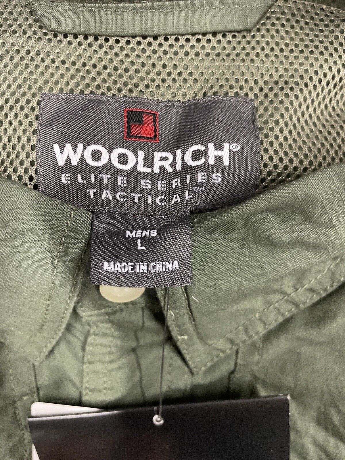 Woolrich Elite Series CCW Men’s Long Sleeve OD Green Operator Shirt Sz L 44912