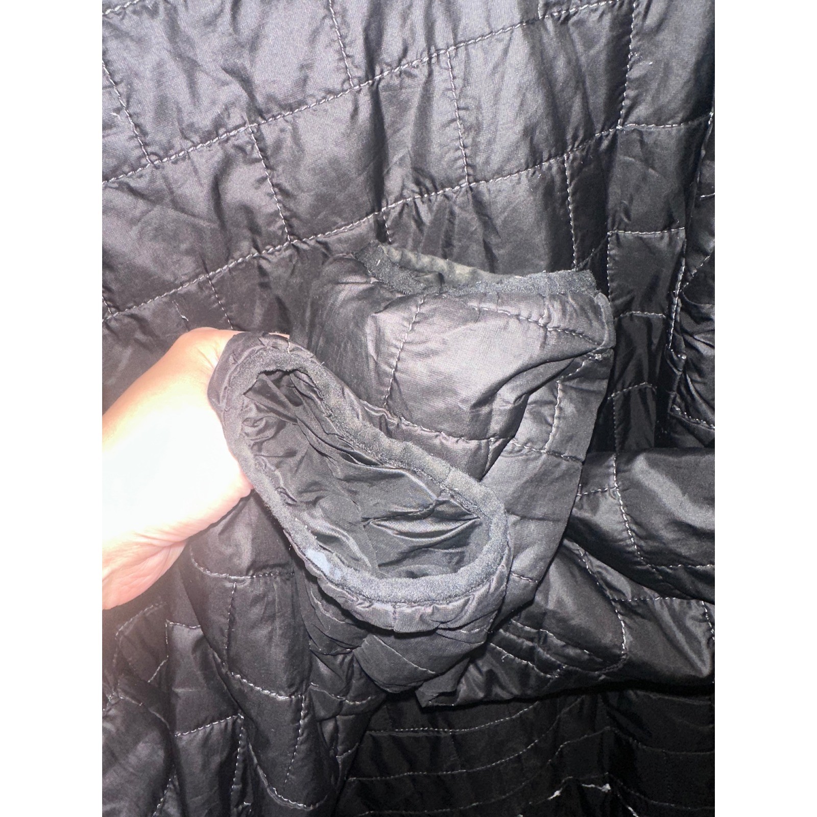 Patagonia Nano Puff Jacket Mens Medium Black Insulated Quilted Puffer flaw