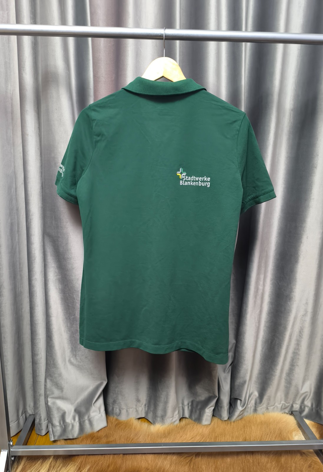 Engelbert Strauss Women’s Polo Shirt L Green Cotton Stretch Short Sleeve Workwea