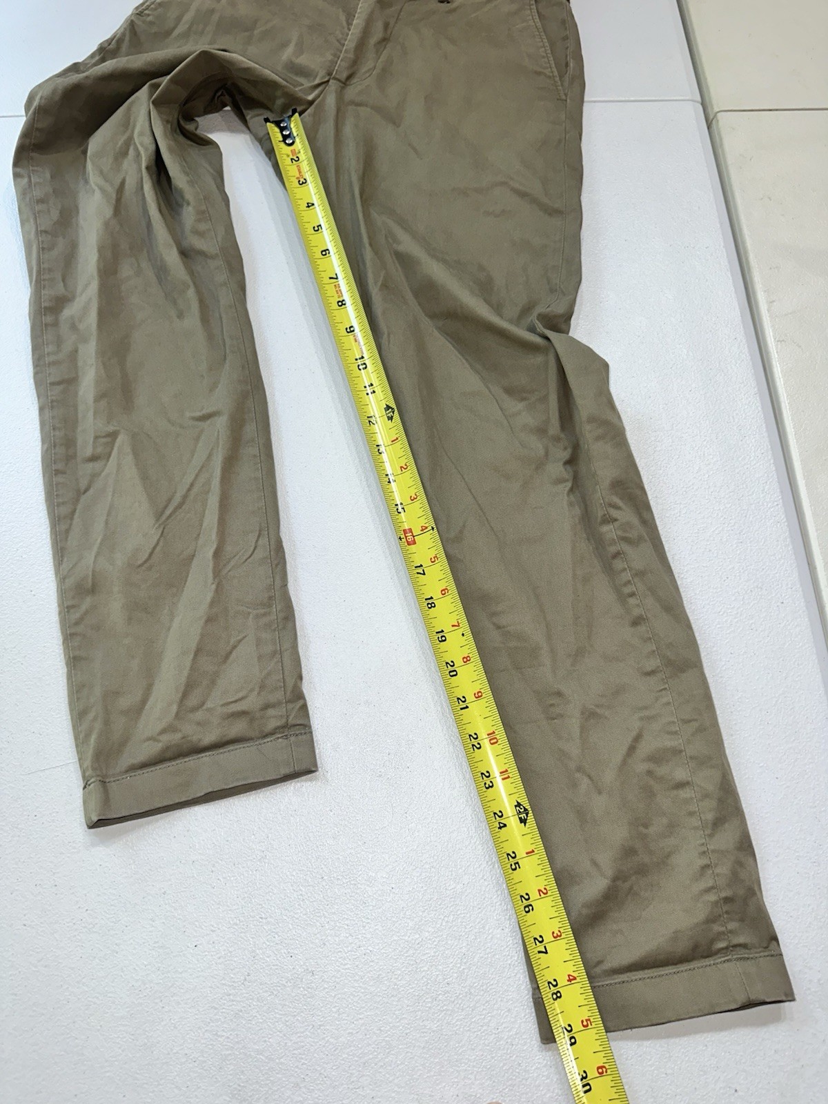 Asket The Chino Pants Men’s 28X30 Act 28X29 Slim Fit Tan Cotton Stretch Portugal