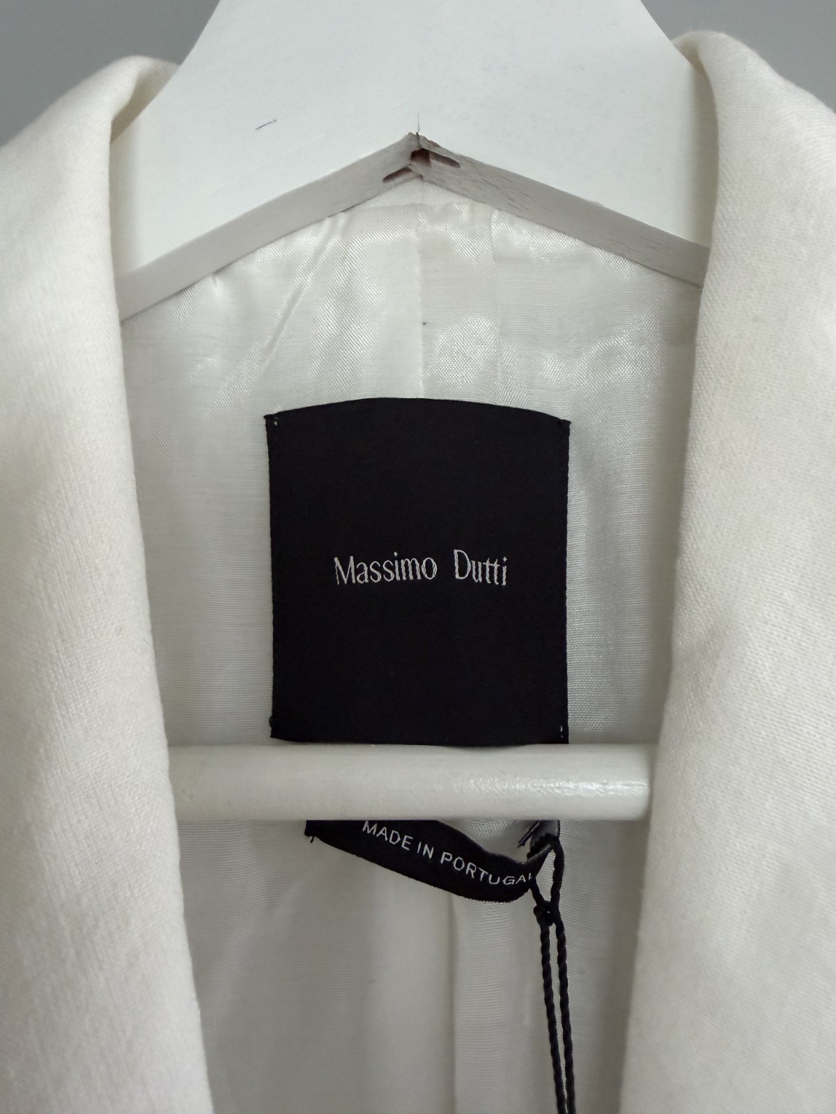 Massimo Dutti Linen Blazer Belted Dress White Sleeveless EU 36 US 4 Womens