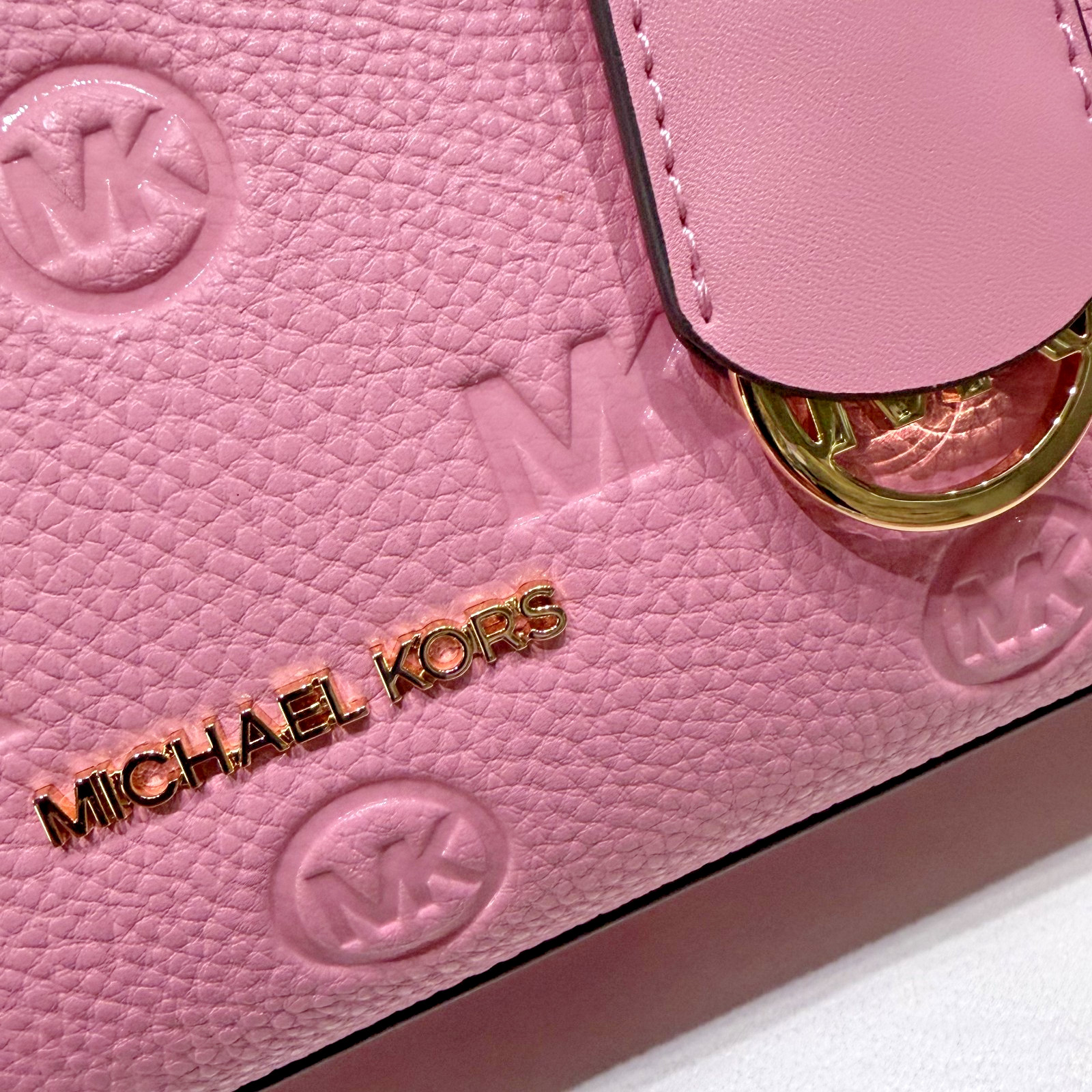 Michael Kors Mirella Medium Top Zip Satchel Powder Pink Carnation