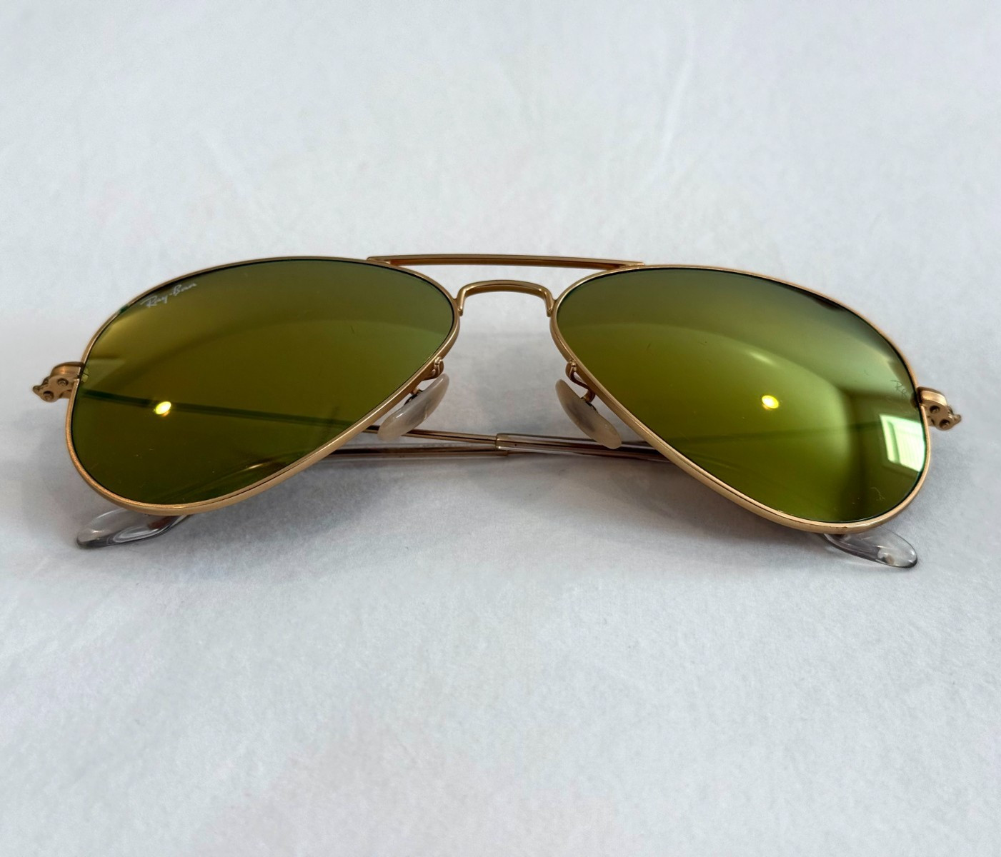 Ray-Ban Aviator RB3025 112/93 Matte Gold Brown Mirror Sunglasses 55[]14 3N