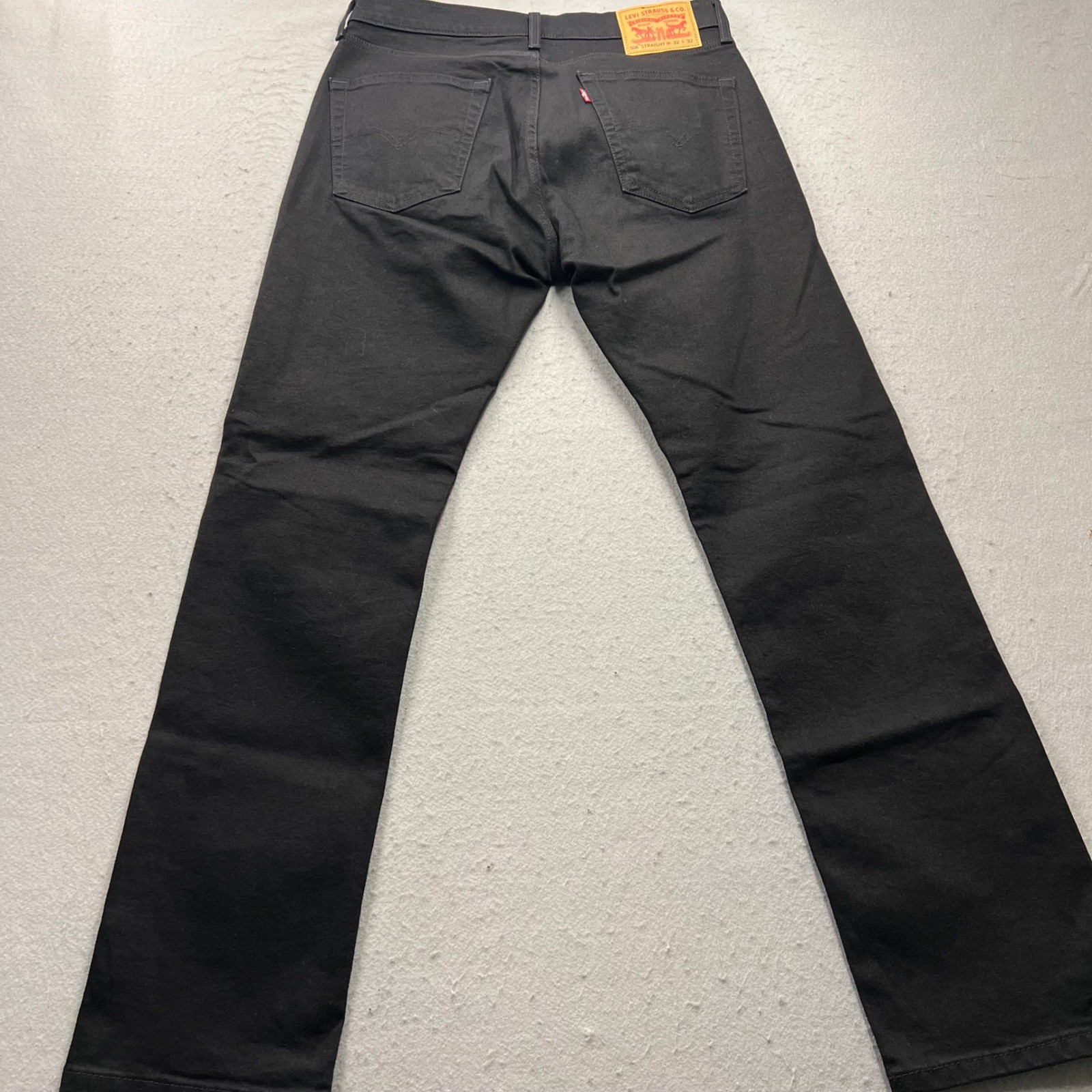 Levis 506 Straight Leg Jeans Mens W32 L32 Black Dark Gray Stretch A7700-0005