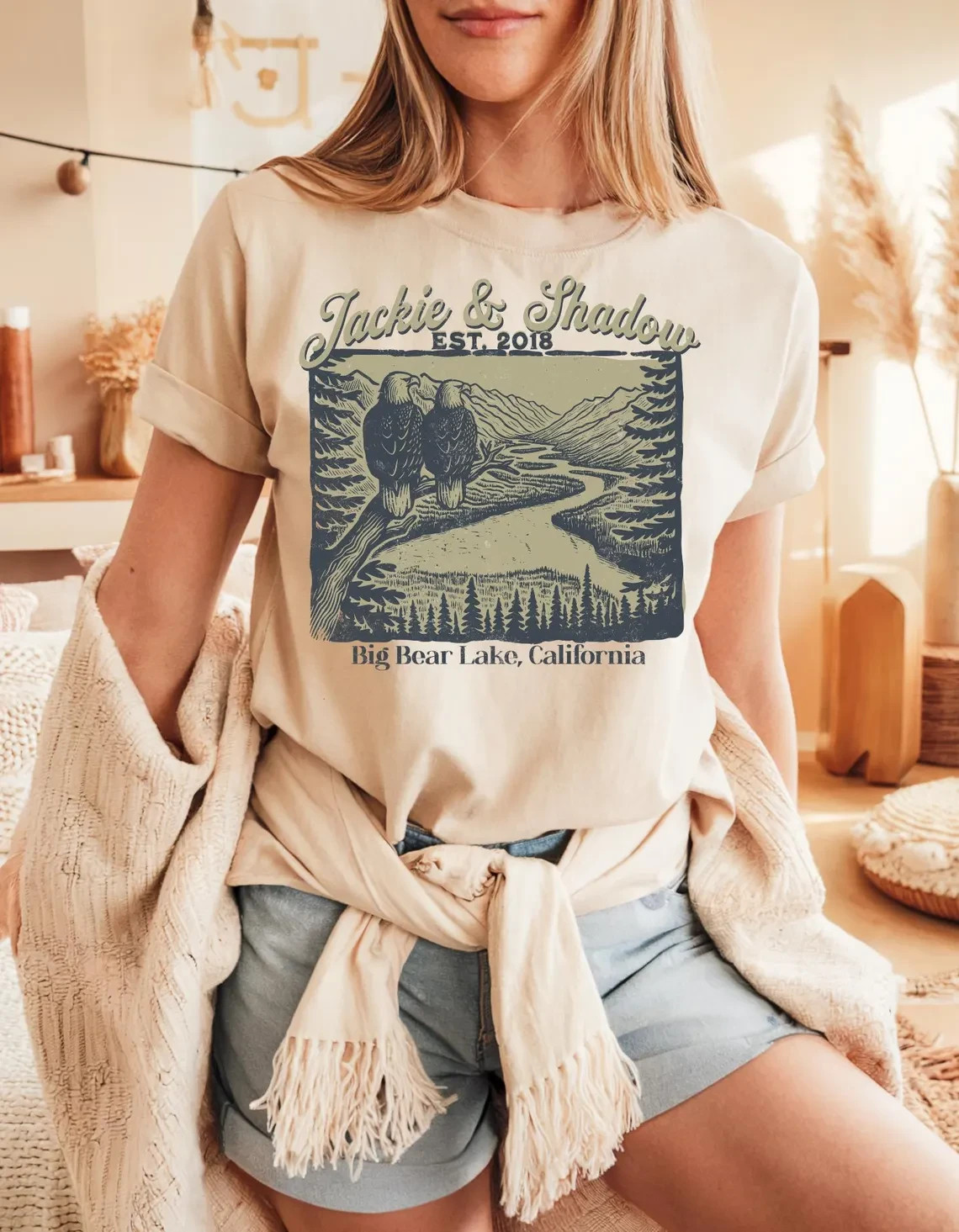 Jackie and Shadow Eagles Unisex Tee, Big Bear Lake Bald Eagles T-Shirt, Nature L