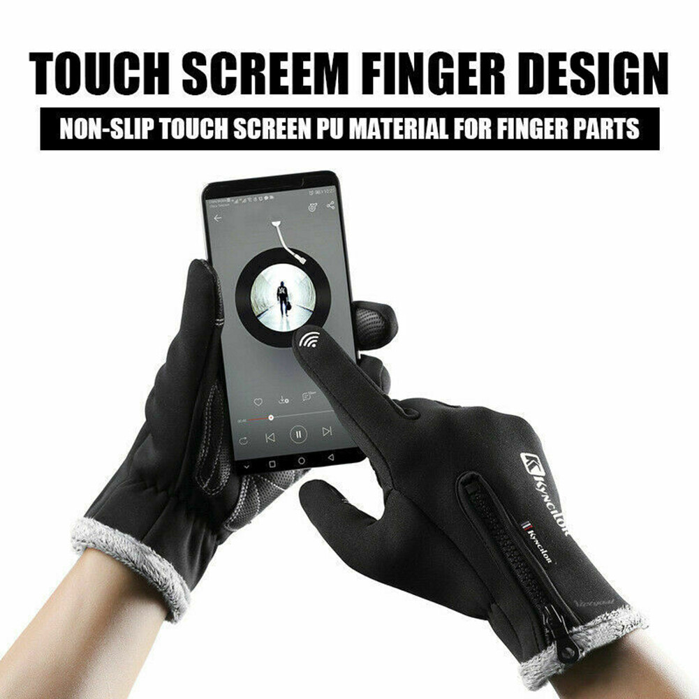 Winter Thermal Gloves Touchscreen Waterproof Windproof Ski Non-Slip Grips Gloves
