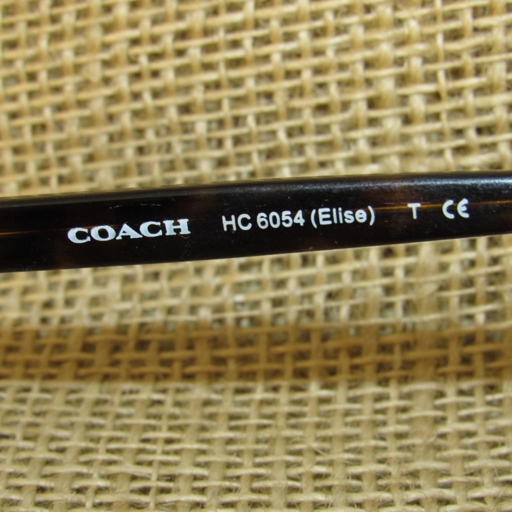 COACH HC 6054 Elise 5001 Eyeglass Frames Dark Tortoise Full Rim ~ Original Case
