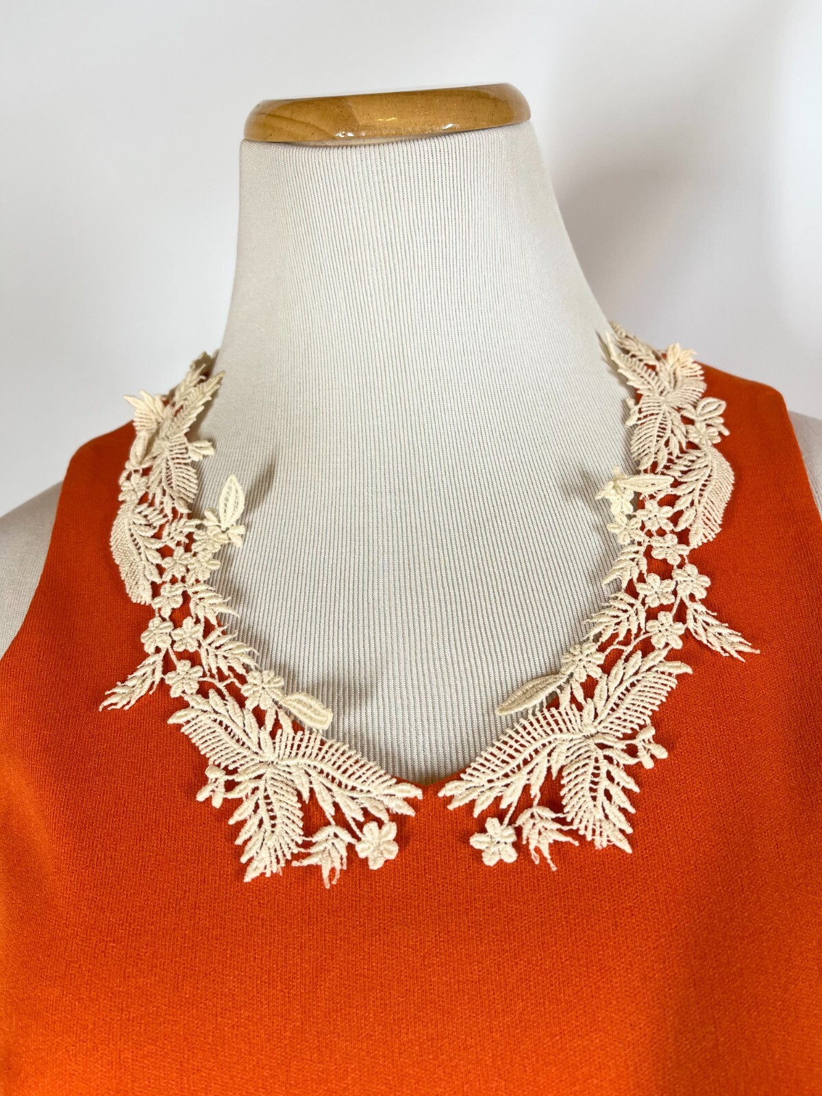 Vintage 1970s Sylvia Ann Maxi Dress Cape Set Knit Back Zip Empire Waist Orange