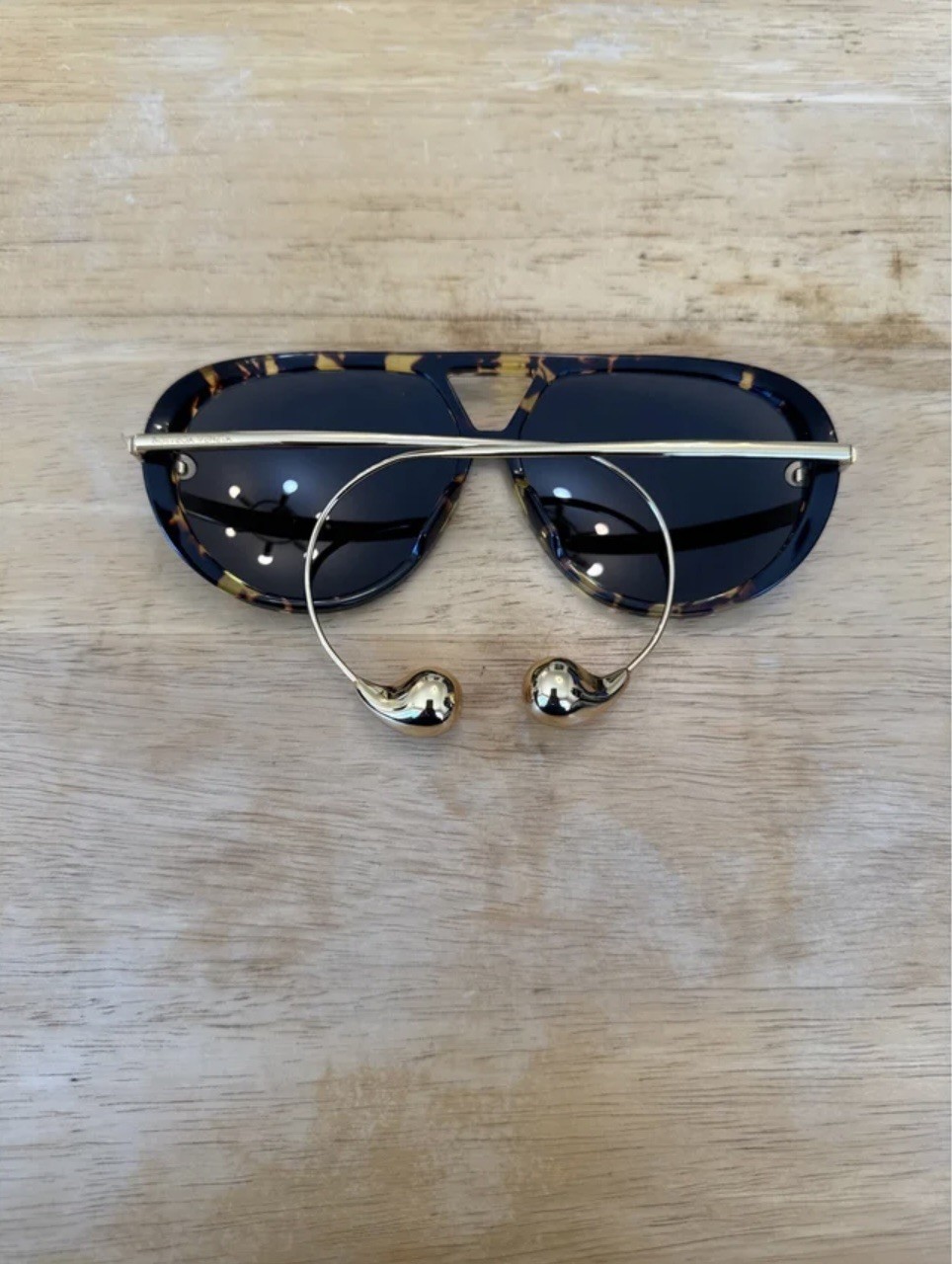 BOTTEGA VENETA BV1273S drop aviator sunglasses unisex Lens brown tortoiseshell