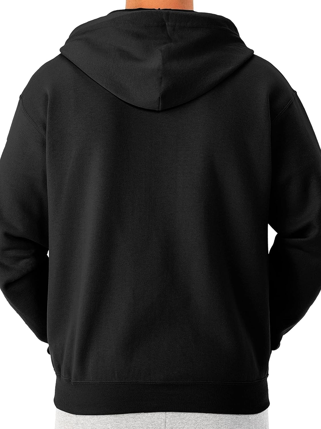 Jerzees Men’s NuBlend Fleece Hoodies & Sweatshirts, Large, Full Zip – Black