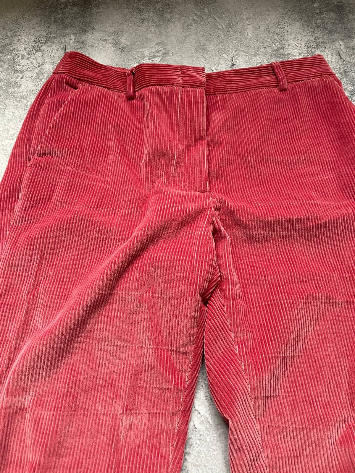 Weekend Max Mara Velvet Velour Slim Cigarette Fit Pink Pants Size M