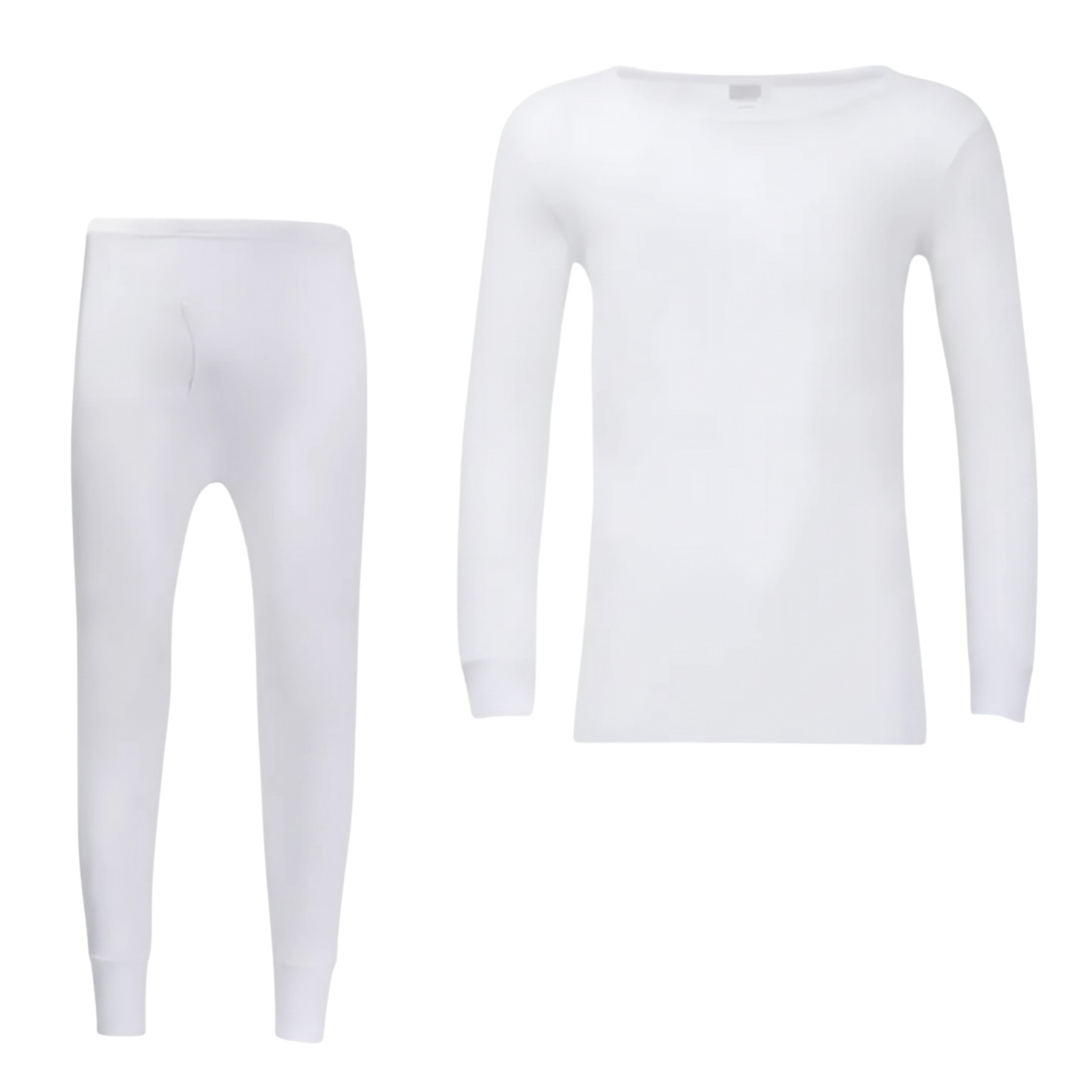 Mens Thermal Long Johns Top T Shirt Bottom Trouser Underwear Set Full Sleeve
