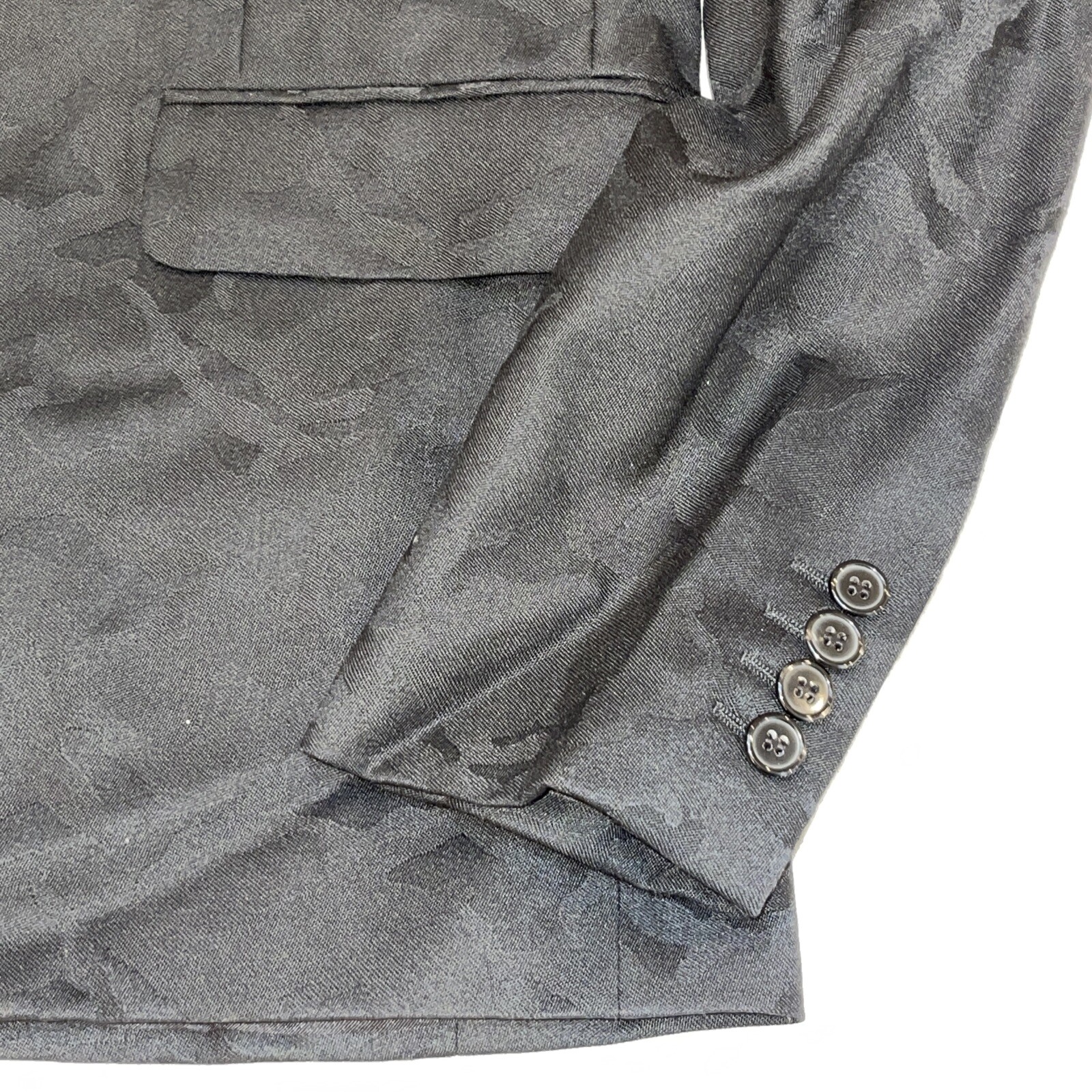 Saint St Laurent Paris Black Camo print dinner jacket size 50