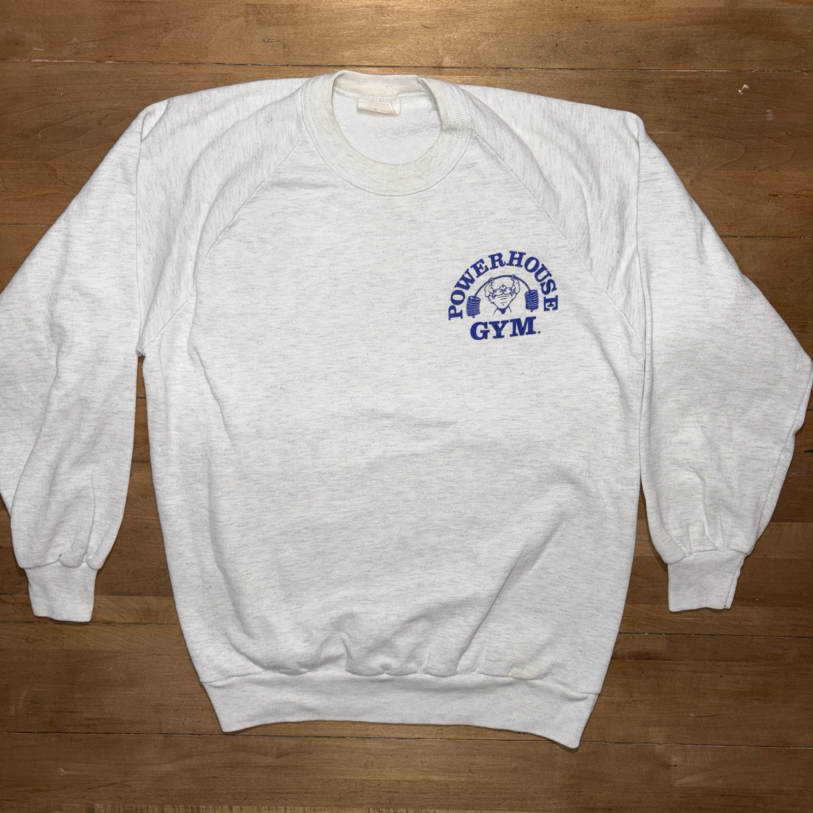 Rare VTG 80’s Powerhouse Gym Sweatshirt Large Bodybuilding Bassett Walker Brand