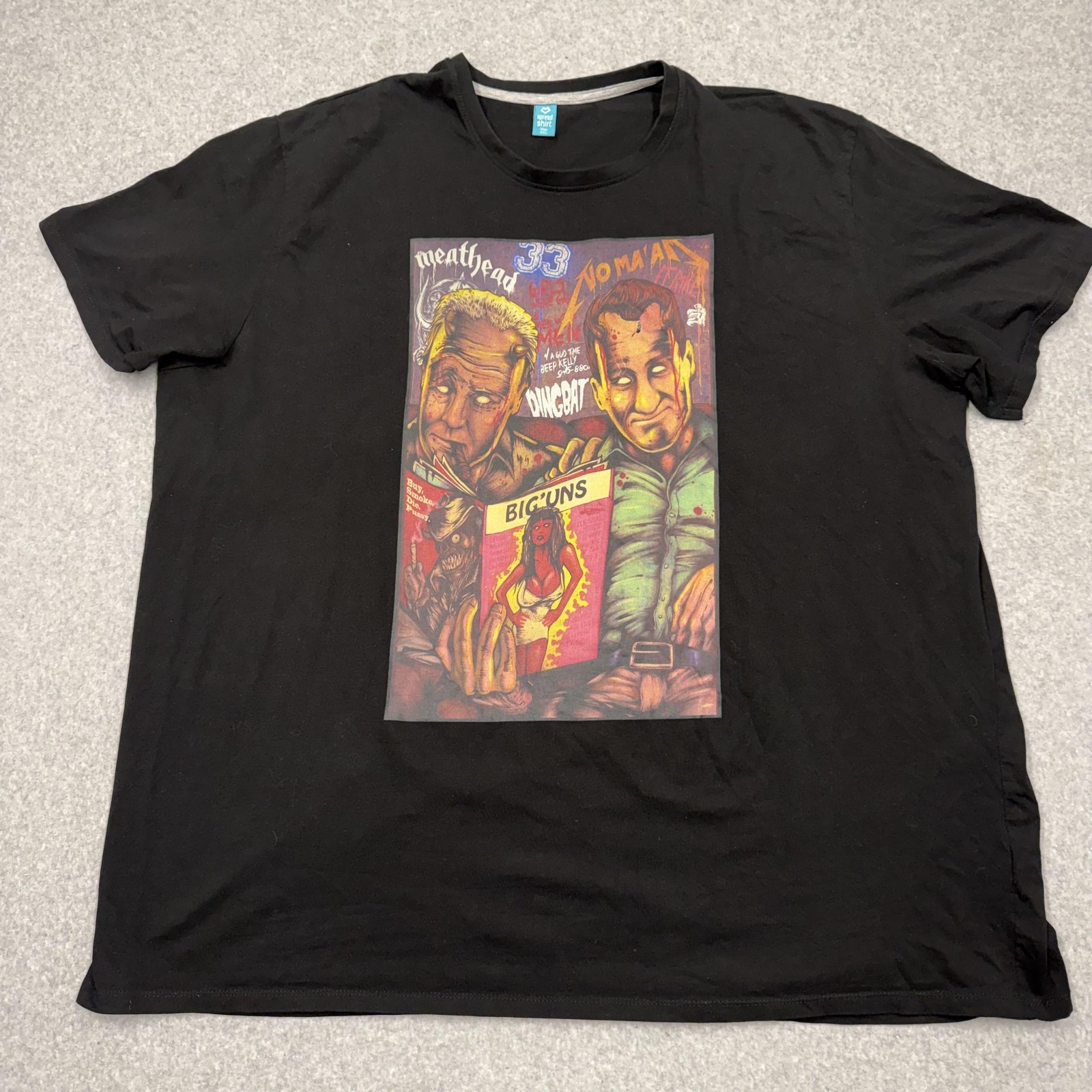 Spreadshirt Shirt Mens 4XL Black Horror Comic Biguns Graphic Tee T-Shirt