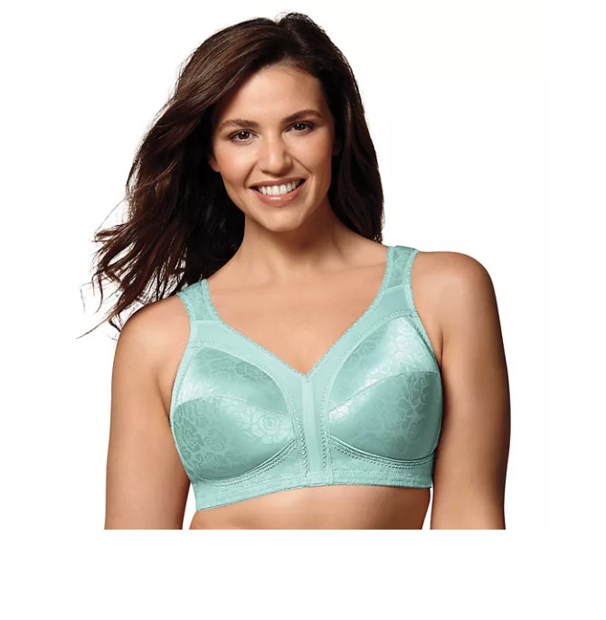 PLATEX Ultimate Comfort Strap Full Figure Green WF BRA 36-44 (C-DDD) #4693 NWT