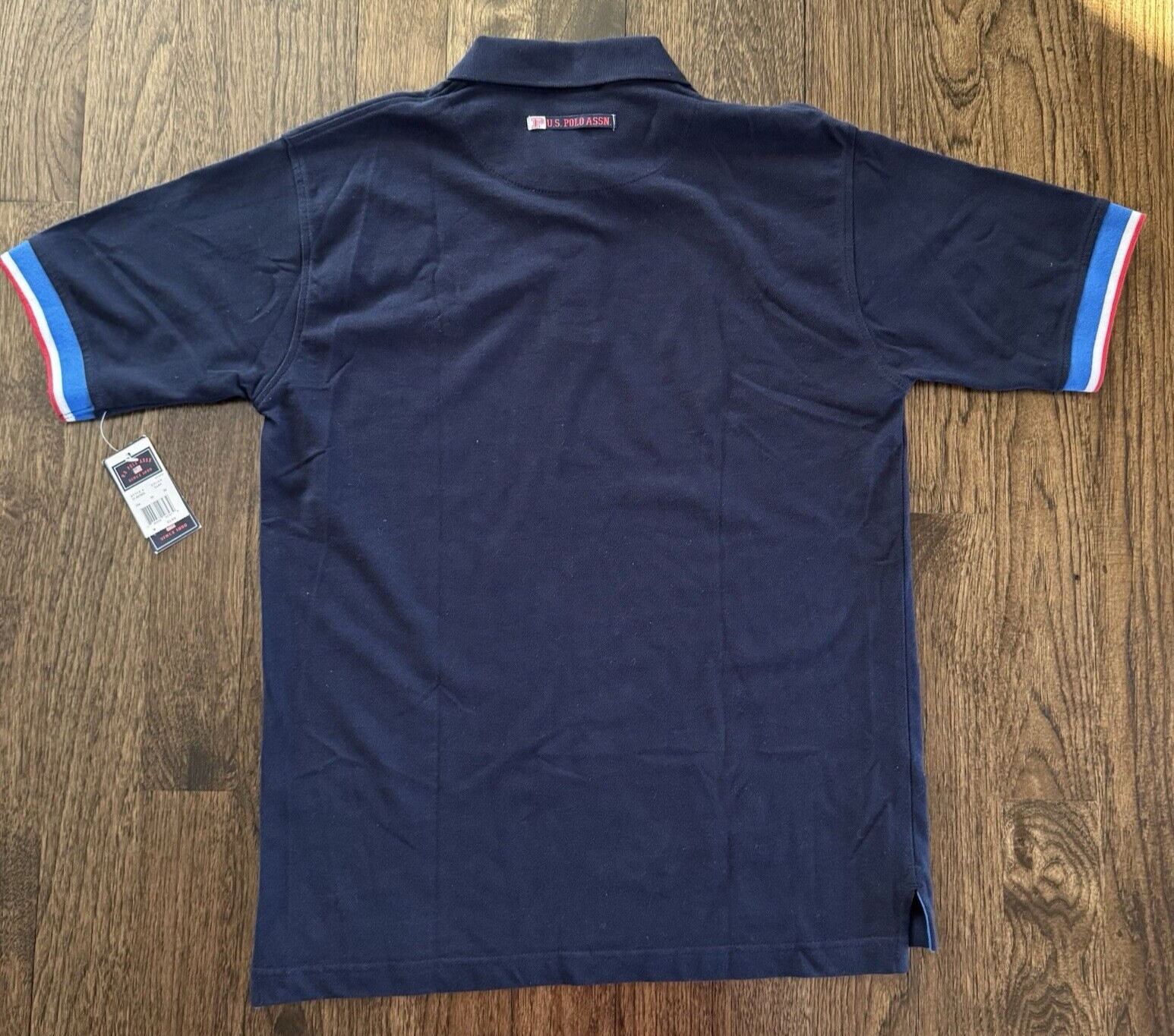 U.S. Polo Assn NWT Men’s Medium Polo Shirt Navy Blue Cotton Short Sleeve NWT