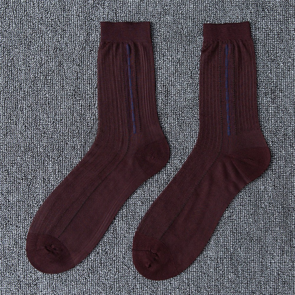 5 Pairs Man’s Thin Jacquard Calf Socks Sweat Absorption Mid-calf Socks
