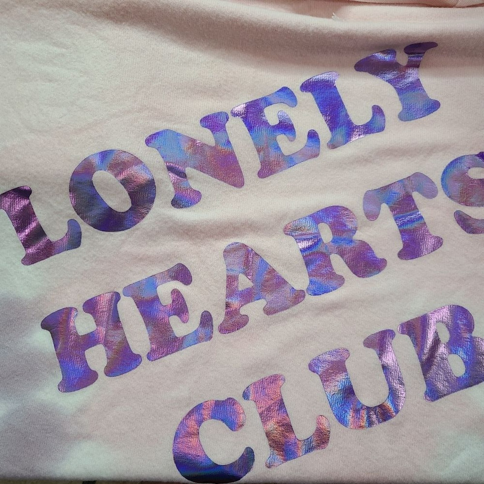 WILDFOX Size Medium Powder Pink Tie-Dye Lonely Hearts Club Sweatshirt NWT