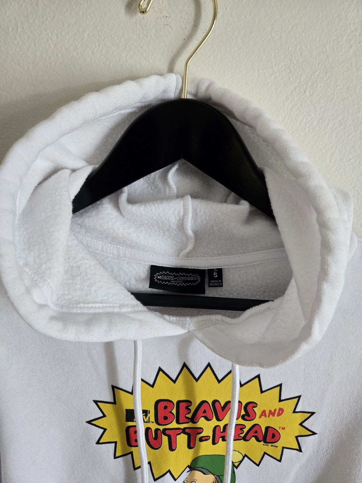 MTV Beavis and Butt-Head Pullovdr Hoodie Sweatshirt Adult Size S