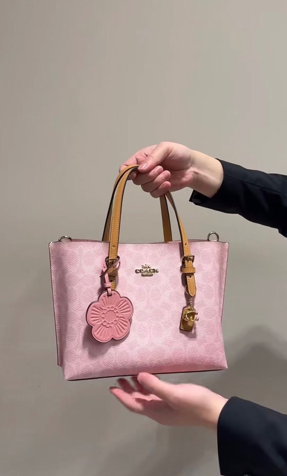 RARE NWT Coach Powder Pink Mollie Tote Bag 25 CER24 SOLDOUT SHIPS TODAY